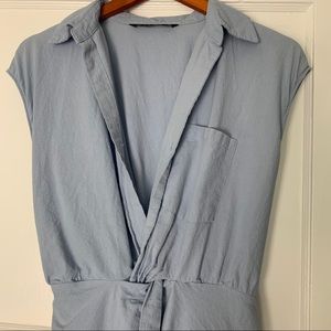 Zara linen cotton blend skort